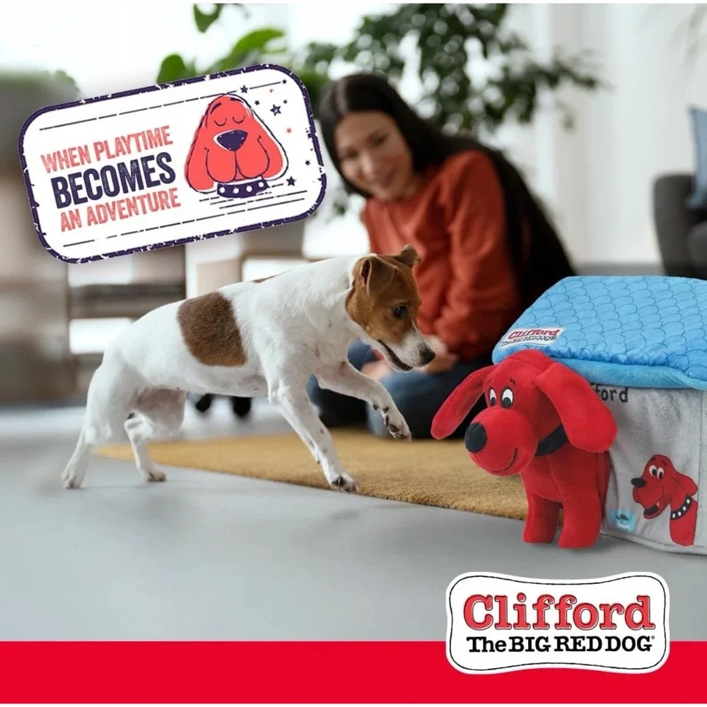 Clifford® Cozy House Puzzle Toys for Dogs | Hide and Seek Mentally Stimulatin...